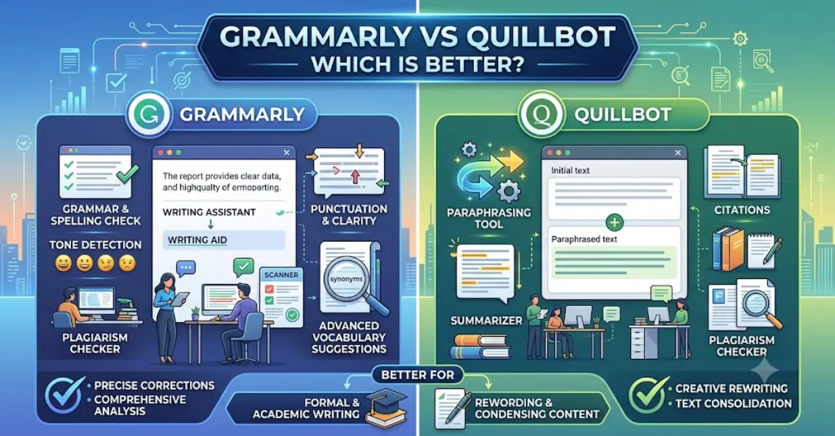 Grammarly vs QuillBot Which is Better? Complete Comparison Guide (2026)